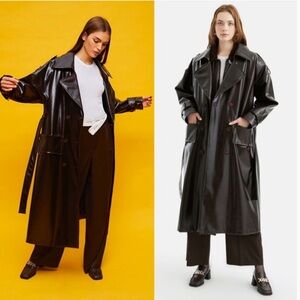 ⭐️NWT Nocturne Faux Leather Trench Coat⭐️